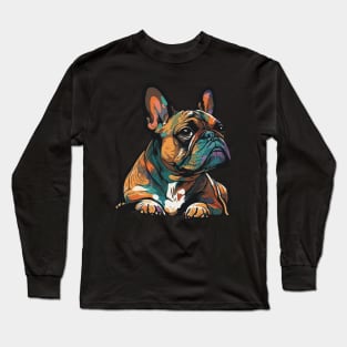 French Bulldog Dog Art Long Sleeve T-Shirt